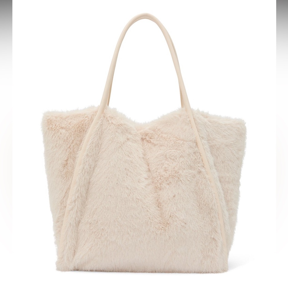 (Inventory 25) Victoria’s Secret Faux-Fur Elegant Cream Tote Bag - Picture 2 of 4